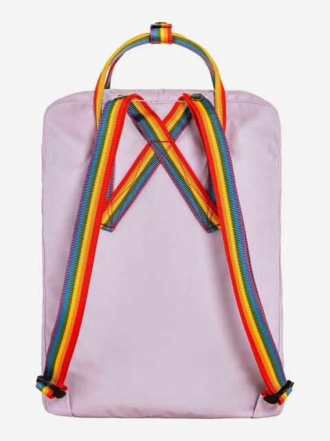 Fjallraven plecak Kanken Rainbow kolor fioletowy mały z aplikacją F23620.457.907-907