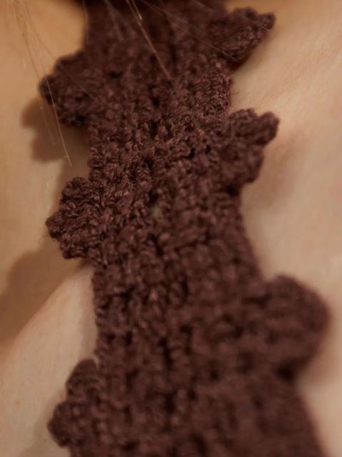 Casablanca crochet-knit top - Brown