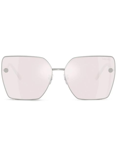 Versace Eyewear square frame sunglasses - Silver - zdjęcie produktu nr 1