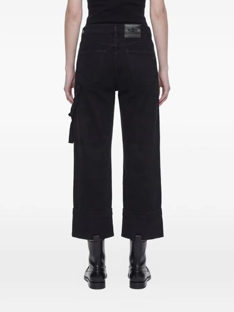 Simone Rocha tie detail cropped jeans - Black