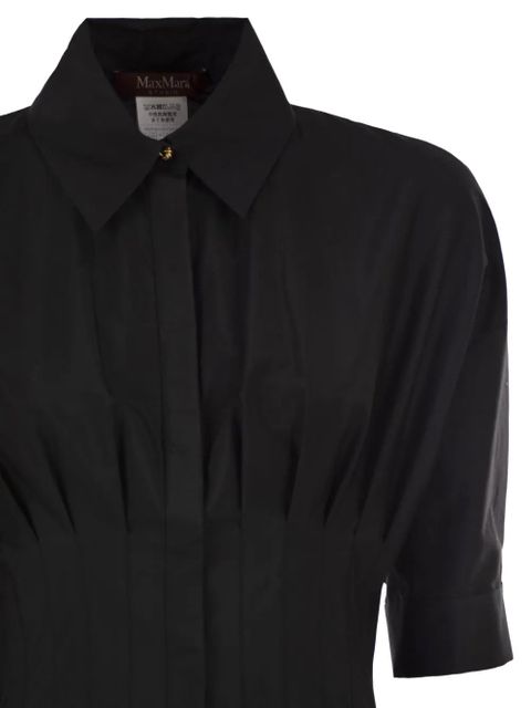 Max Mara Cera pleats shirt maxi dress - Black