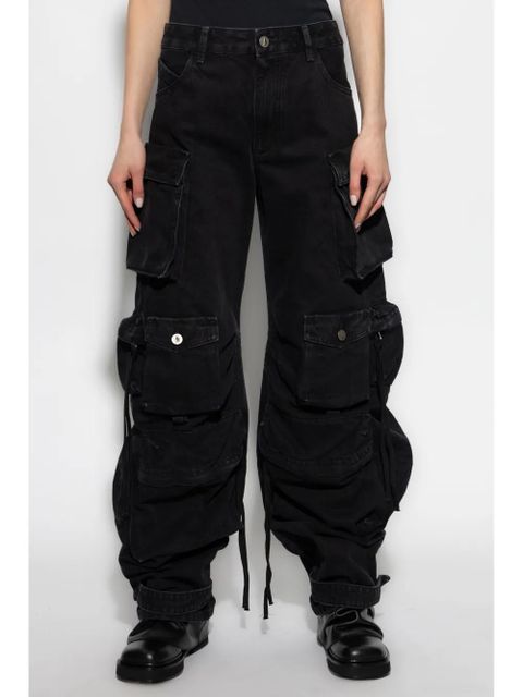 The Attico Fern cargo jeans - Black
