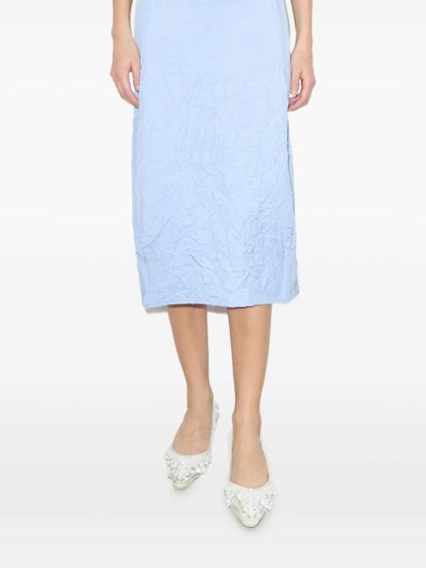 Tory Burch crinkled viscose skirt - Blue