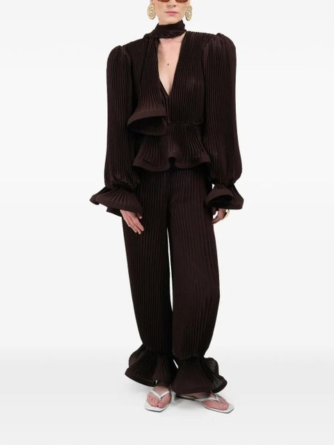 Rowen Rose pleated trousers - Brown - zdjęcie produktu nr 2