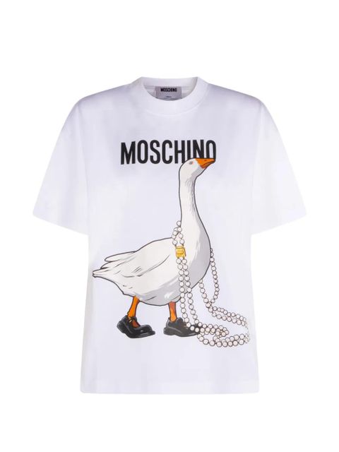 Moschino goose-print T-shirt - White - zdjęcie produktu nr 1