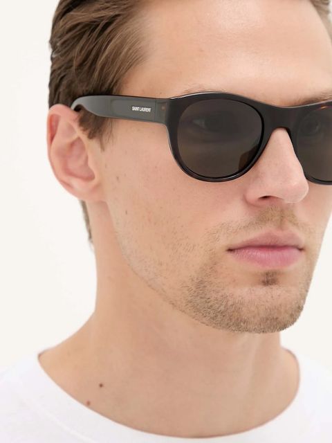 Saint Laurent okulary przeciwsłoneczne MAXIME kolor brązowy SL 798