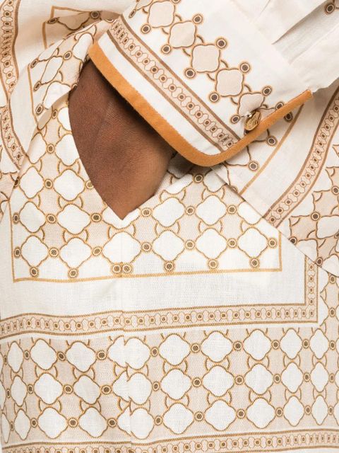 ZIMMERMANN geometric-print flared trousers - Neutrals