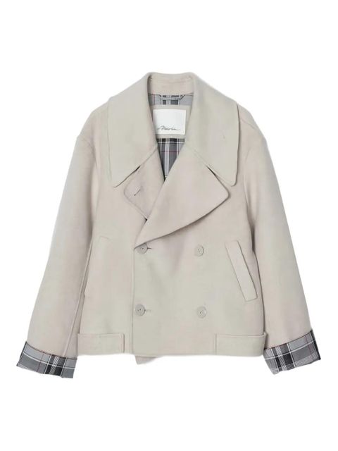 3.1 Phillip Lim double-breasted plaid-cuff jacket - Neutrals - zdjęcie produktu nr 1