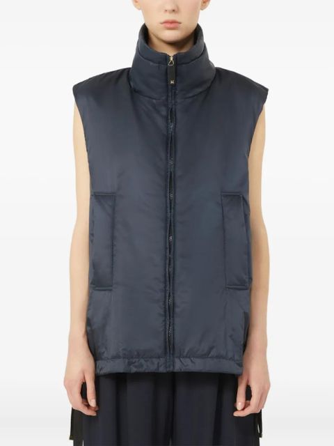Max Mara high-neck zip-front gilet - Blue
