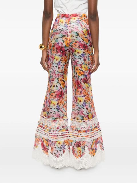 ZIMMERMANN Luna floral lace trousers - Pink