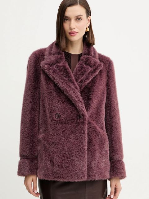 Twinset płaszcz kolor fioletowy 252TT2154 - zdjęcie produktu nr 1