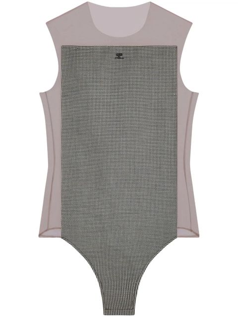 Courrèges illusion houndstooth bodysuit - Black - zdjęcie produktu nr 1