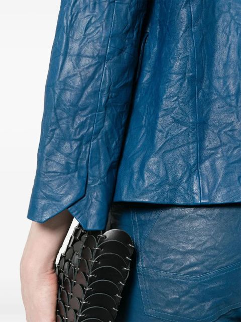 Zadig&Voltaire Verys crinkled leather blazer - Blue