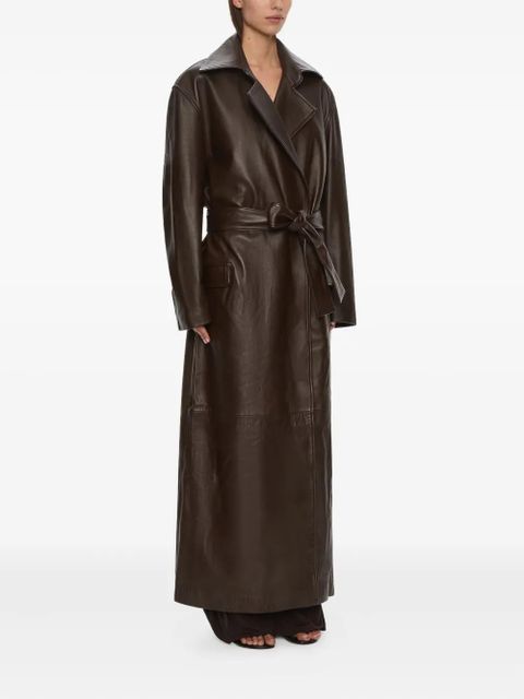 Christopher Esber Calais leather coat - Brown