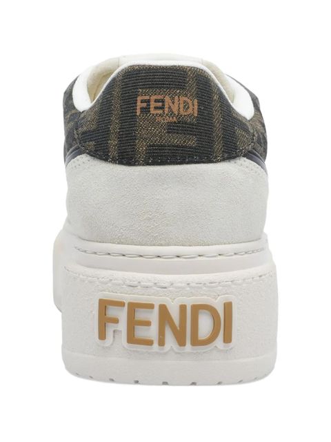 FENDI ff logo platform sneakers - Brown