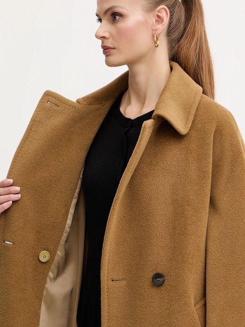 Marella płaszcz wełniany kolor zielony 2523016142200