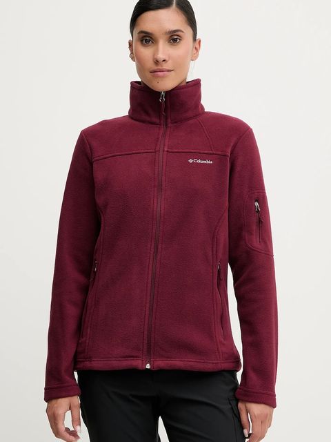 Columbia bluza sportowa Fast Trek II kolor bordowy gładka 1465351