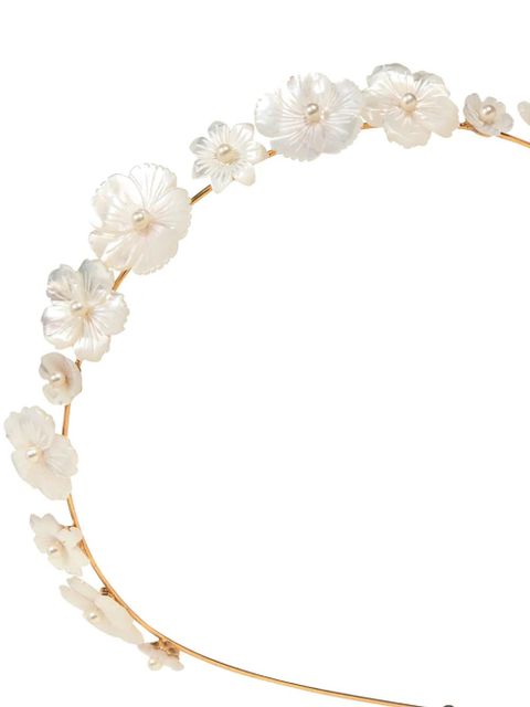 Jennifer Behr Jenna floral-appliqués headband - Gold - zdjęcie produktu nr 2