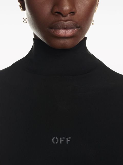 Off-White twist-detail long-sleeve minidress - Black