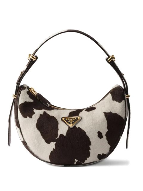 Prada mini Arqué printed leather shoulder bag - White - zdjęcie produktu nr 1