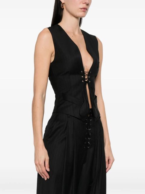 MANURÍ Poppy vest - Black