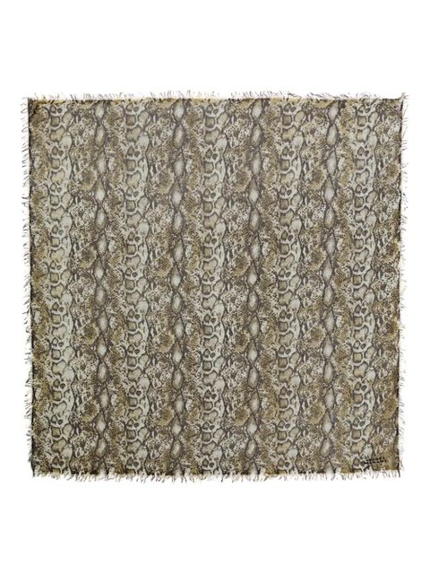 ISABEL MARANT snake-print fringed scarf - Neutrals - zdjęcie produktu nr 1