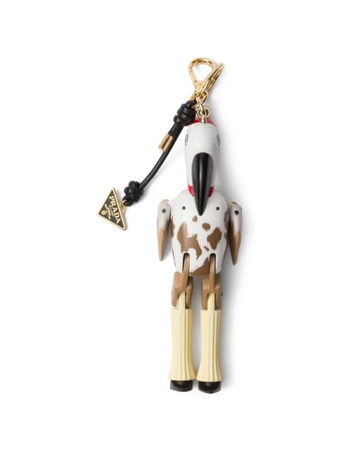 Prada Animal-motif keyring - White - zdjęcie produktu nr 1