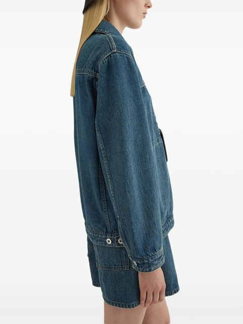 Jil Sander washed denim jacket - Blue
