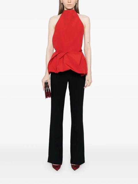 Magda Butrym halter peplum top - Red
