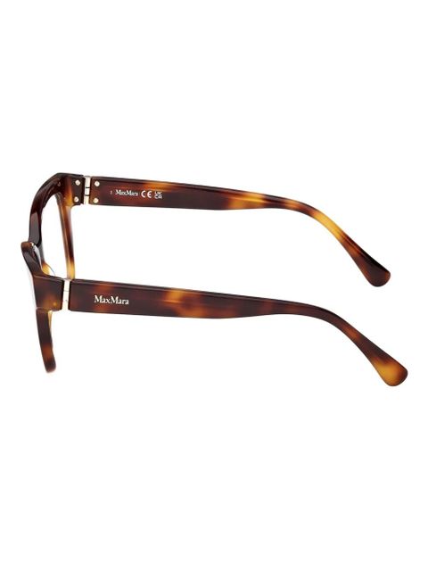 Max Mara tortoiseshell square-frames glasses - Brown