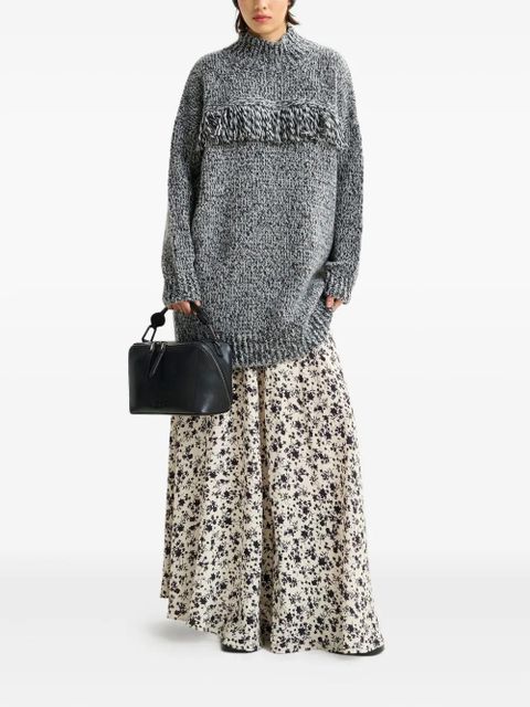 Essentiel Antwerp fringe mock-neck sweater - Grey