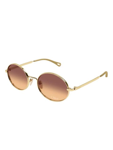Chloé Eyewear CH0326S round frame sunglasses - Gold - zdjęcie produktu nr 2