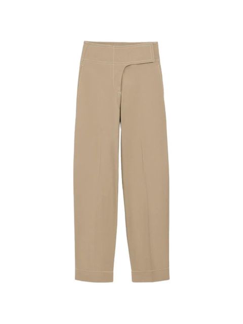 AMI Paris cotton wrapped belted trousers - Neutrals - zdjęcie produktu nr 1