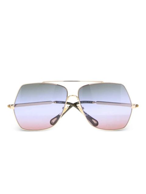 Chloé Aly geometric-frame sunglasses - Gold - zdjęcie produktu nr 1