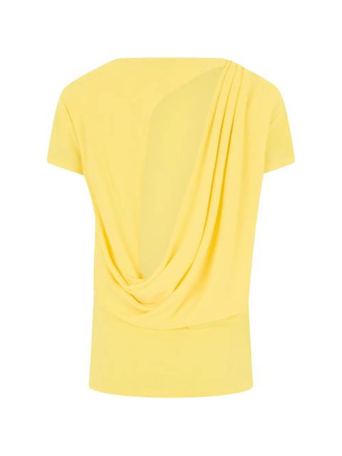 Jacquemus draped-back T-shirt - Yellow - zdjęcie produktu nr 2
