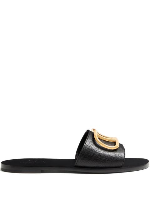 Valentino Garavani VLogo Signature leather sandals - Black