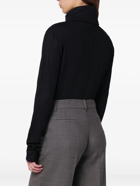 ENTIRE STUDIOS half-zip top - Black