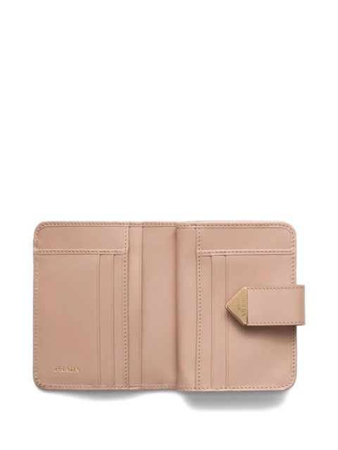 Prada small Saffiano and smooth leather wallet - Pink