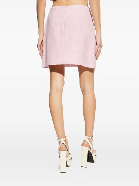 Versace check-pattern mini skirt - Pink