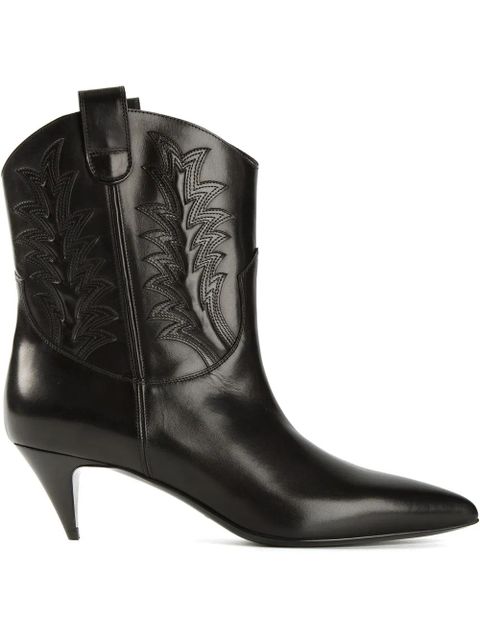 Saint Laurent 60mm Western-style ankle boots - Black - zdjęcie produktu nr 1