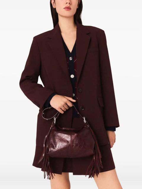 Maje chain-detail blazer - Red