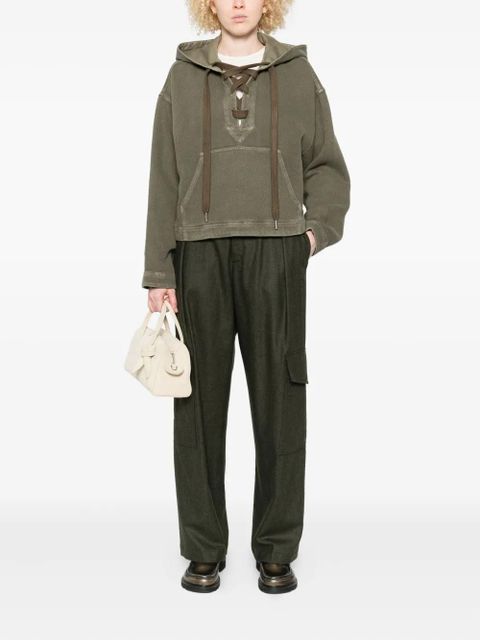 Golden Goose lace-up hoodie - Green