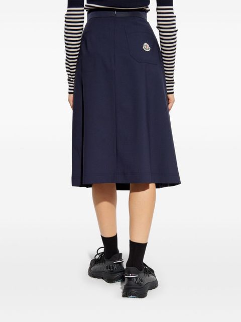 Moncler pleated midi skirt - Blue