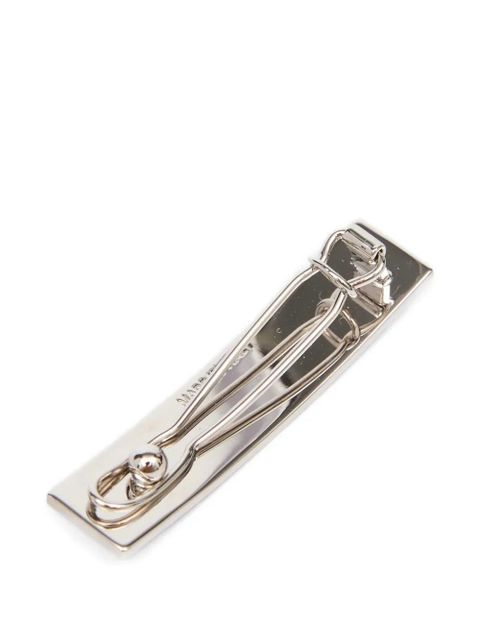 MM6 Maison Margiela Numbers-engraved hairclip - Silver - zdjęcie produktu nr 2