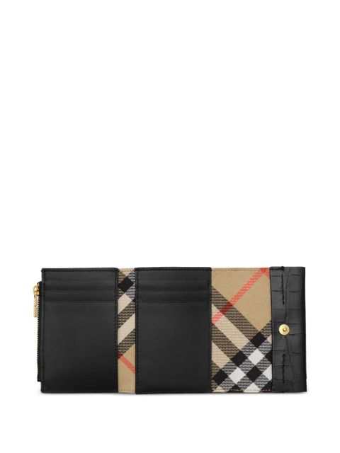 Burberry crocodile-effect check wallet - Black - zdjęcie produktu nr 1
