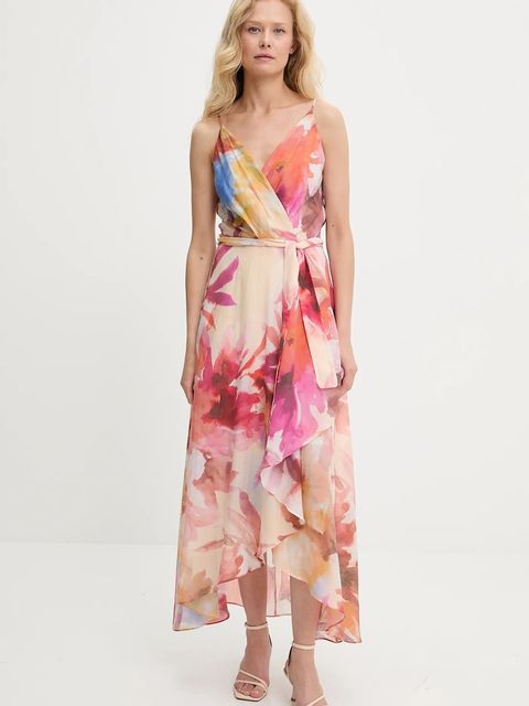 Answear.LAB sukienka kolor pomarańczowy maxi rozkloszowana - zdjęcie produktu nr 1