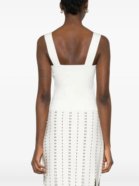 Simkhai square-neck knitted top - Neutrals