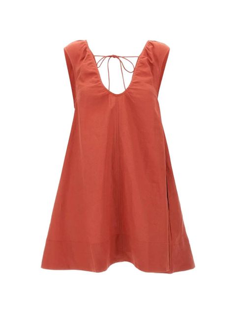 Faithfull the Brand Perla V-neck mini dress - Orange - zdjęcie produktu nr 1