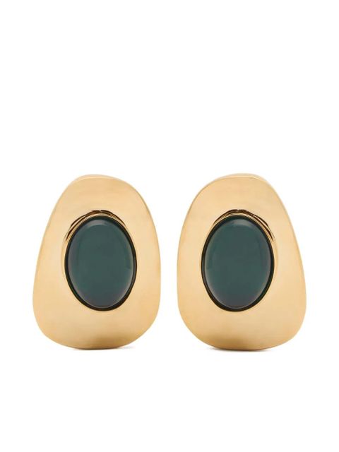 Saint Laurent oval stone earrings - Gold - zdjęcie produktu nr 1
