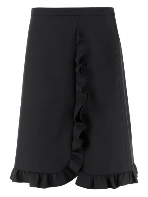 Valentino Garavani ruffle-detail midi skirt - Black - zdjęcie produktu nr 2